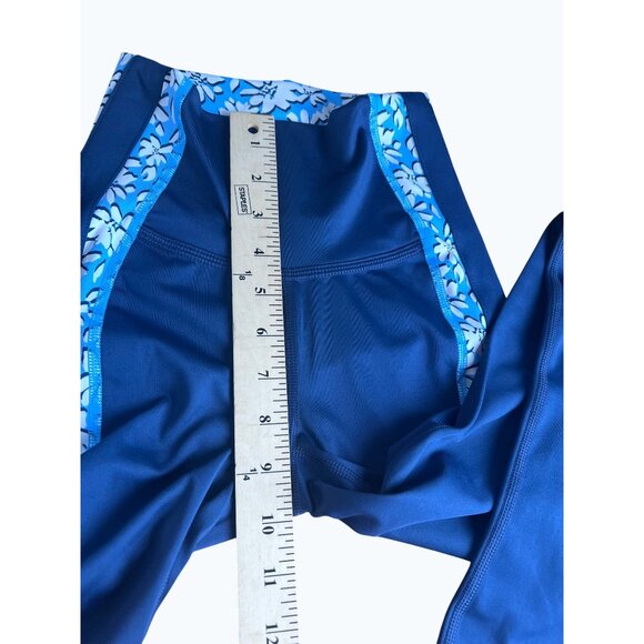 Lilly Pulitzer Luxletic Carpe Vita Flare Leggings Mid-Rise Low Tide Navy XXS - Picture 8 of 15